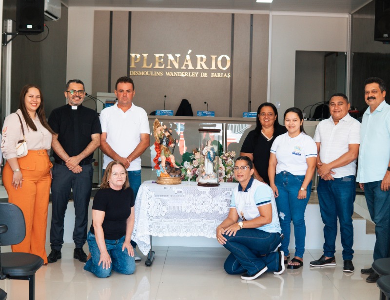 Cmara de Malta-PB realiza mais uma sesso ordinria e recebe imagem peregrina de Nossa Senhora da Conceio