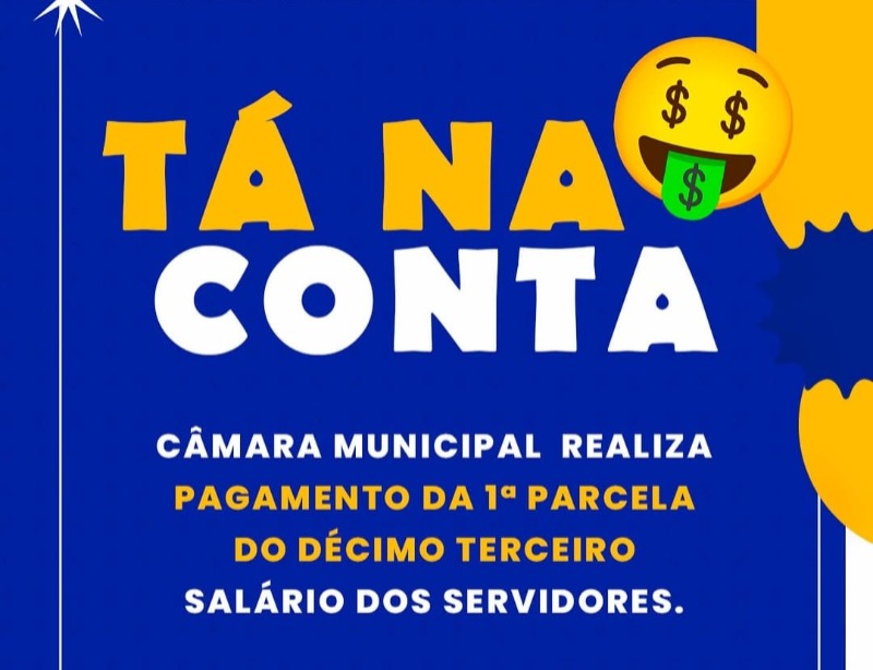 C�mara de Malta-PB realiza pagamento da primeira parcela do 13� sal�rio dos seus servidores